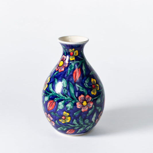 Small Vase - Floral Cobalt