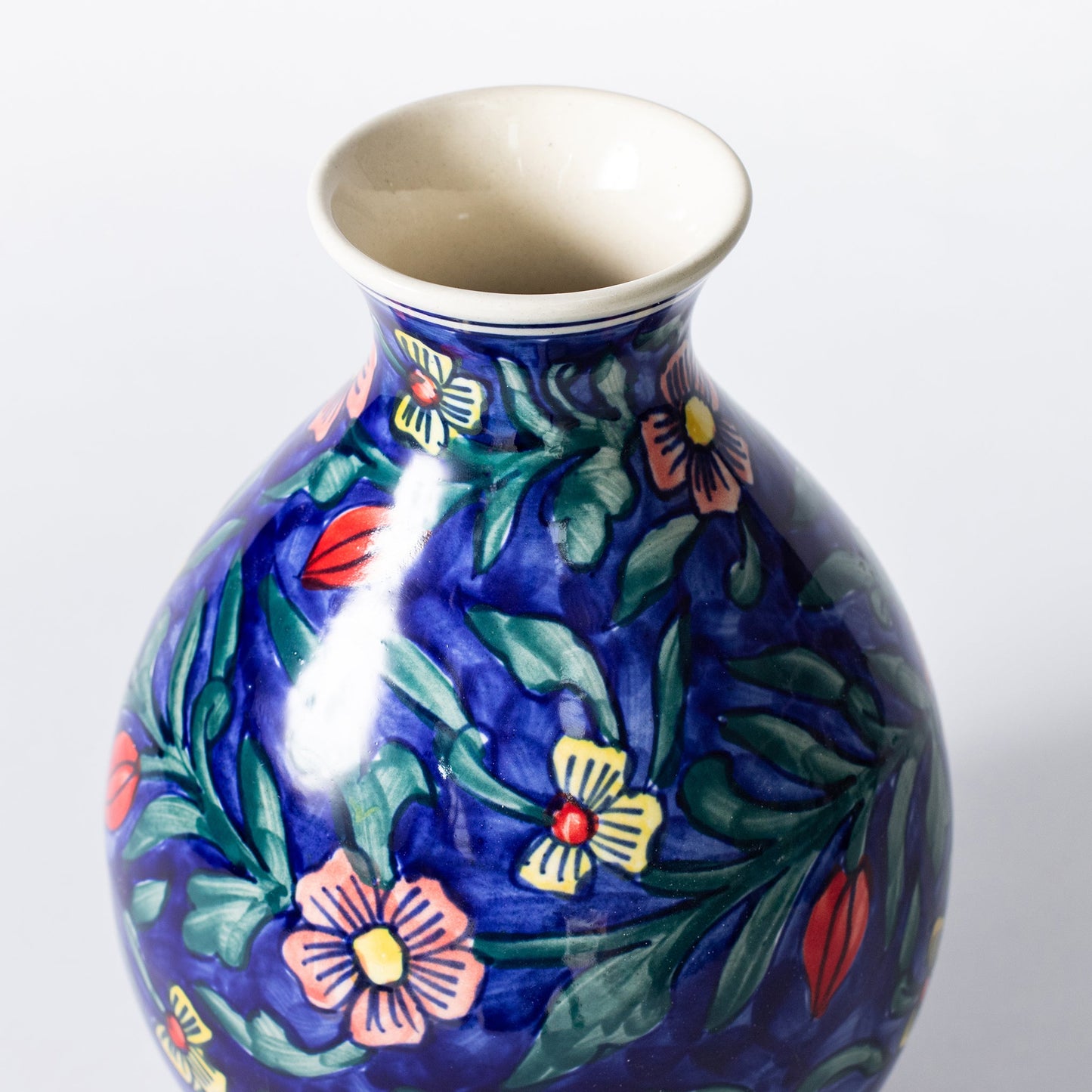 Large Vase - Floral Cobalt