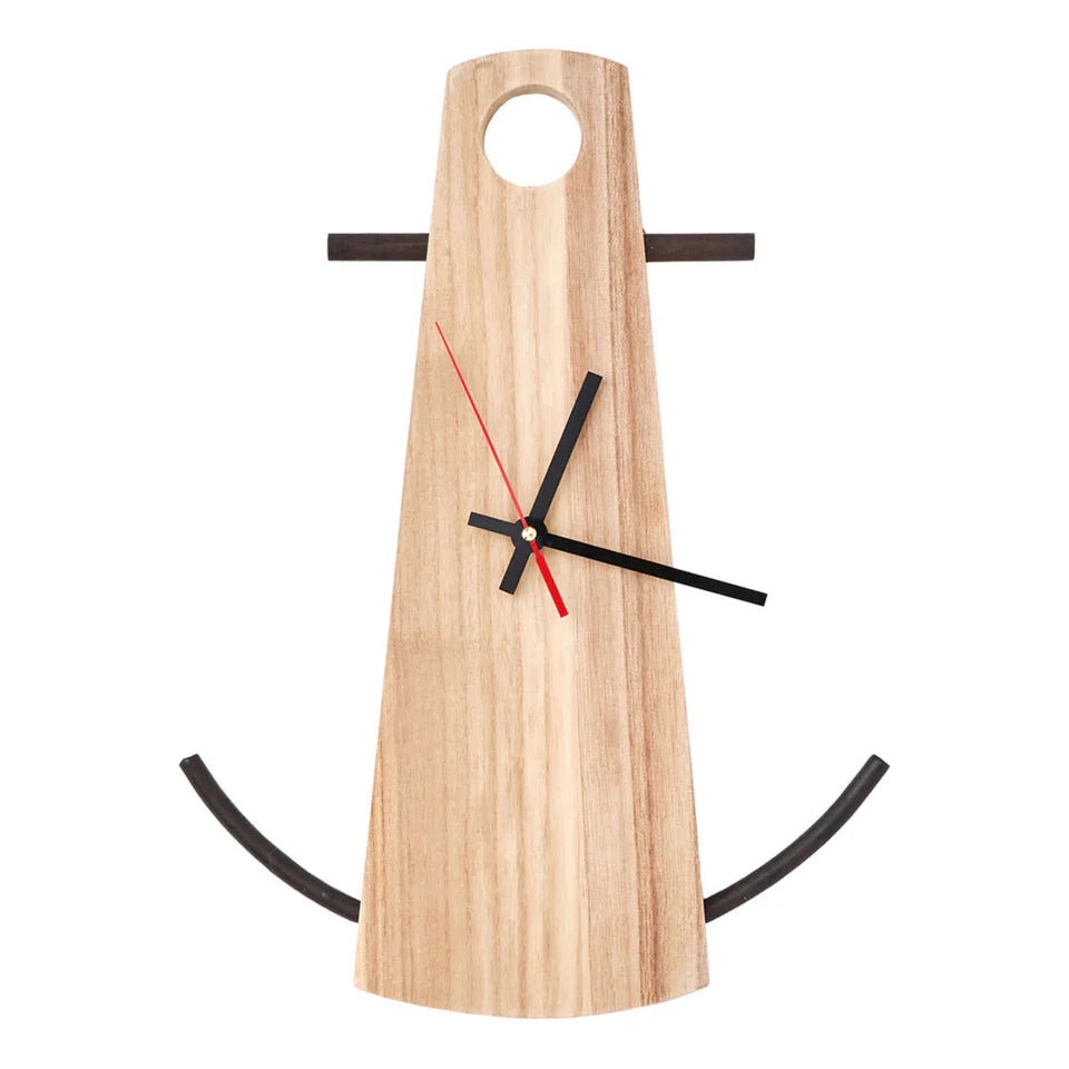 Wall Clock - Wooden Anchor