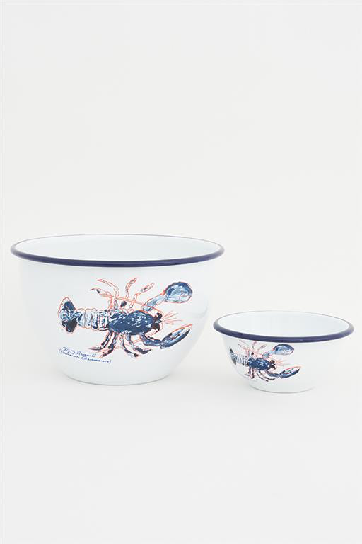 Lobster bowl enamel -small