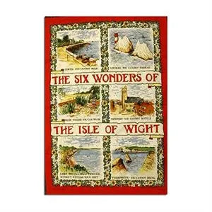 Isle of Wight Tea Towel - Red